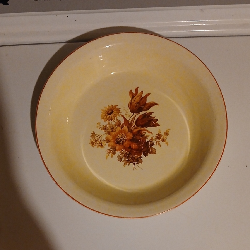 Vintage Yellow Floral Bakeware Dish - Picture 1 of 6